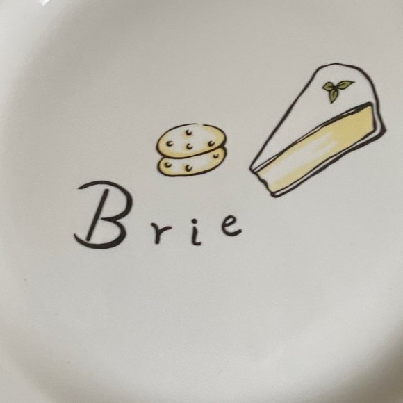 Pottery Barn Outlet Cheese Graphic Appetizer Plates - Picture 5 of 8